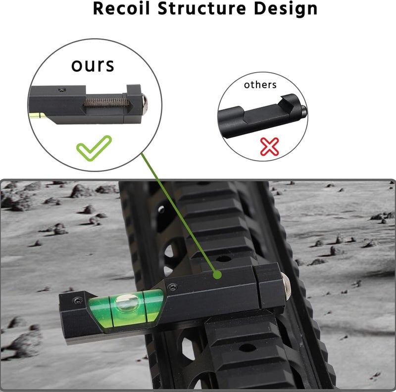 Thwackor Scope Bubble Level Picatinny Level Scope Leveling Kit Professional Design High Precision (Black) - Image 4